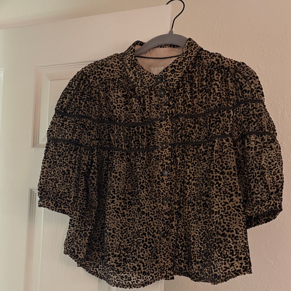 Maeve Animal Print Blouse
